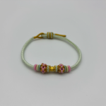 24K Pure Gold Bead Handwoven Bracelet 2025022601