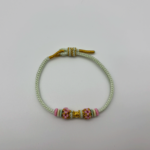 24K Pure Gold Bead Handwoven Bracelet 2025022601