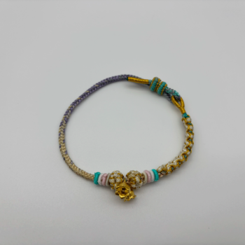 24K Pure Gold Orchid Charm Bracelet