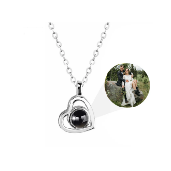Personalized Heart Projection Necklace
