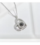 A stunning heart-shaped projection necklace