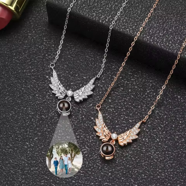 Angel Wings Photo Projection Necklace 2025031703
