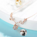 Exquisite Deer Antler Photo Necklace