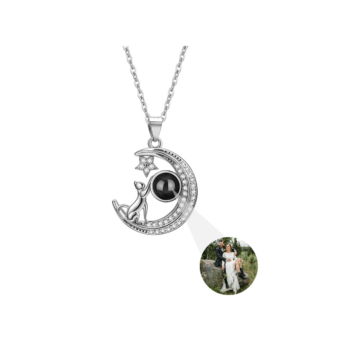Cat Moon Projection Photo Necklace 2025031701