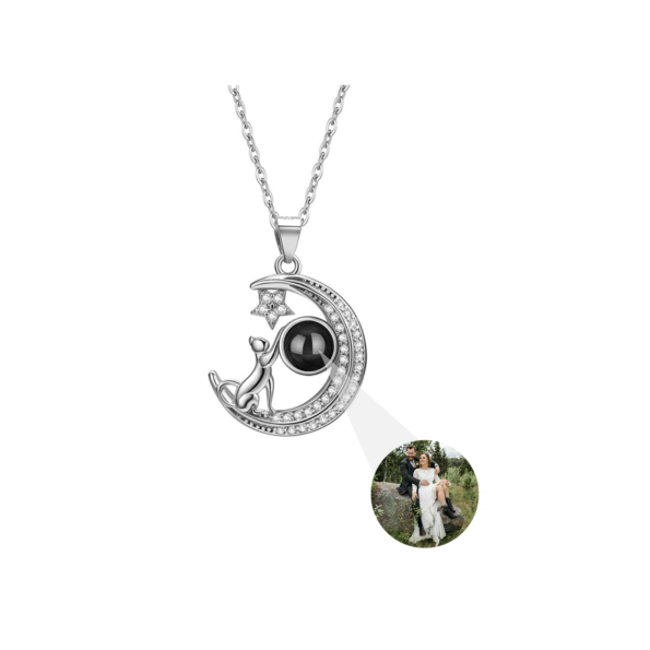 Cat Moon Projection Photo Necklace 2025031701