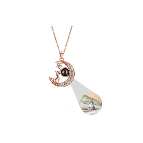 Cat Moon Projection Photo Necklace 2025031702