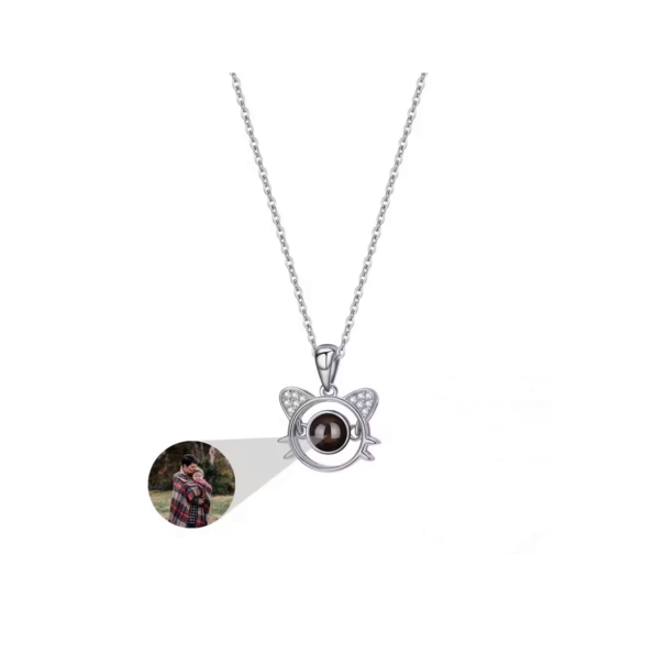 Custom Cat Projection s925 Necklace 2025031401