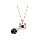Custom Cat Projection s925 Necklace 2025031401
