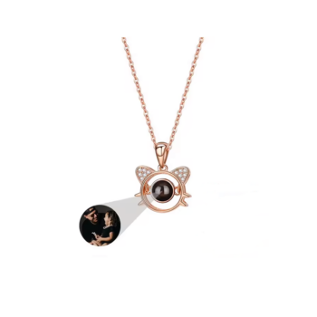 Custom Cat Projection s925 Necklace 2025031403