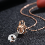 Custom Love Lock S925 Projection Necklace 2025031301