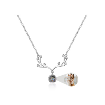 Exquisite Deer Antler Photo Necklace