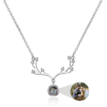 Exquisite Deer Antler Photo Necklace