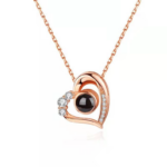 Heart-Shaped Crystal Pendant with Custom Photo