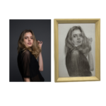 Hand-drawn Custom Highly Detailed Realistic Portrait Sketch 2025030902