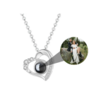 Heart-Shaped Crystal Pendant with Custom Photo