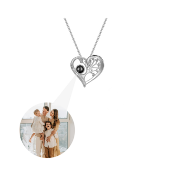 Heart-Shaped Tree of Life Projection Necklace 2025031701