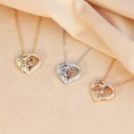 Sparkling Silver Heart Pendant with Colorful Stones (2)