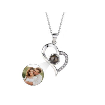 Romantic Heart Photo Projection Necklace