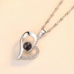 Romantic Heart Photo Projection Necklace (2)