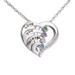 Sparkling Silver Heart Pendant with Colorful Stones (2)