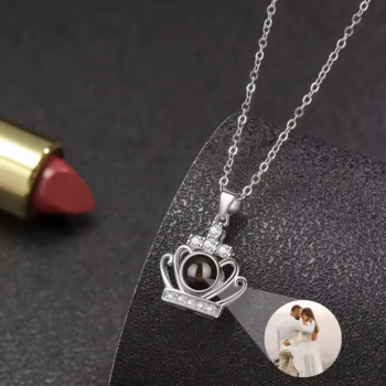 S925 Custom Crown Projection Necklace 2025031403