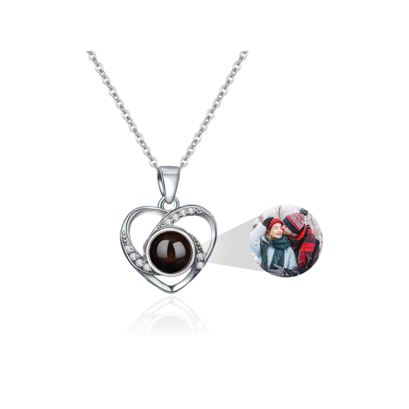 S925 Custom Heart Projection Necklace 2025031501