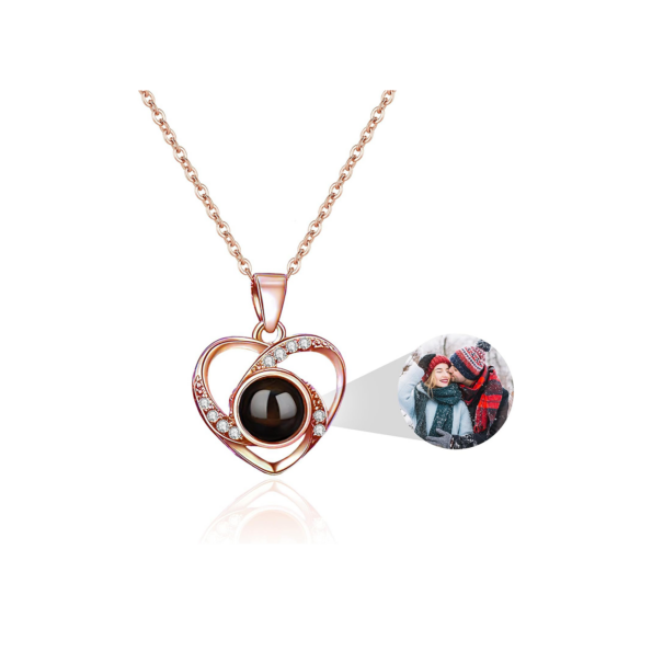 S925 Custom Heart Projection Necklace 2025031502